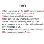 Load image into Gallery viewer, Four Sides Engraving Personalized Square Bar Custom Name Necklace Stainless Steel Pendant Necklace Women/Men Gift MNE180014