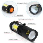 Load image into Gallery viewer, 3800LM XML Q5+COB Waterproof Powerful Led Flashlight Torch ZOOM Mini Q5 Hand Lamp Linterna Led for Hiking/Fishing/Camping/Biking