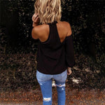 Load image into Gallery viewer, Fashion Solid Color Halter Neck Strapless T-Shirt Casual Sexy Long Sleeve Women T Shirts Lady Elegant Top Party Tee Shirt