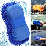 Load image into Gallery viewer, 2 In 1 Car Washing Gloves Car Cleaning Sponge Coral Shaped Superfine Fiber Chenille Car Washing Sponge