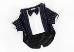 Load image into Gallery viewer, Dog Clothes Pet Shirt Striped Suit Jacket Coat Wedding Tuxedo Suit With Bow Tie Clothing 200
