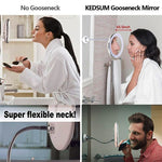 Load image into Gallery viewer, 360 Degree Rotation 10X Magnifying LED Makeup Mirror Compact Suction Cup Folding Vanity Mirror with LED Light cosmetic Tools