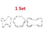 Load image into Gallery viewer, 3pcs Patisserie Reposteria Pet Dog Bone Claw Fondant Cake Decor Tools Metal Cookie Cutter Paste Chocolate Biscuit Mold Bakery