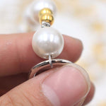 Load image into Gallery viewer, Luxury Beaded Pearl Dog Leash Pet Cat Chain Leads Leashes for Dog Collar Accessories UV rays Luminous Bead Dog Lead