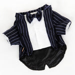 Load image into Gallery viewer, Dog Clothes Pet Shirt Striped Suit Jacket Coat Wedding Tuxedo Suit With Bow Tie Clothing 200