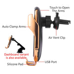 Load image into Gallery viewer, Car Wireless Charger Holder for iPhone X XS XR 8 Plus Mount 10W Qi Fast Charging Auto Clamp Wireless Car Phone Charger Suction