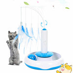Load image into Gallery viewer, Pet Cat Toys Feather Teaser Detachable Electric Play with Cat 360 Spinning Chew Toys for Pets Puzzle Playing Toys