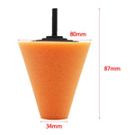 Load image into Gallery viewer, Burnishing Foam Sponge Polishing Pad Car Polisher Tyres Wheel Wheel Hub Tool Polishing Machine Cone-shape Wheel Hubs Disk