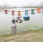 Load image into Gallery viewer, 5PCS Shine Trip Aluminum Rope Hanger Multifunction Outdoor Camping Tent Guy line Tool Paracord Rope Buckle Travel Kit Survival E