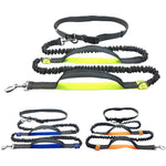 Load image into Gallery viewer, Pet Dog Running Leash Rope with2 handles DogJoging Walking Leash with Reflective Hands