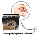 Load image into Gallery viewer, 360 Degree Rotation 10X Magnifying LED Makeup Mirror Compact Suction Cup Folding Vanity Mirror with LED Light cosmetic Tools