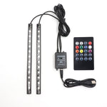 Load image into Gallery viewer, Car LED Foot Light Ambient Lamp With USB Wireless Remote