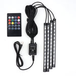 Load image into Gallery viewer, Car LED Foot Light Ambient Lamp With USB Wireless Remote