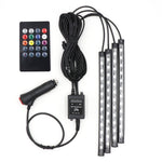 Load image into Gallery viewer, Car LED Foot Light Ambient Lamp With USB Wireless Remote