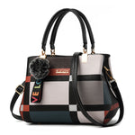 Load image into Gallery viewer, Acelure: Casual Plaid Leather Shoulder Bag