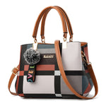 Load image into Gallery viewer, Acelure: Casual Plaid Leather Shoulder Bag