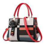 Load image into Gallery viewer, Acelure: Casual Plaid Leather Shoulder Bag