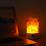 Load image into Gallery viewer, USB Real Himalayas Salt Crystal Rock Lamp Good for Health Small Mineral Negative Ionic Stone Lava Salt Night Light for Bedroom