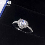 Load image into Gallery viewer, Crystal Ring Open work Crown Silver