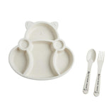 Load image into Gallery viewer, Cute Cat Baby Dinnerware Plate Feeding Food Plate Kid Cartoon Bowl Natural Bamboo fiber Fiber Dinner Plate Baby Tableware Stuff