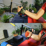 Load image into Gallery viewer, Gym Home Lat Pull Down Pulley Cable Machine Handle Attachment Fitness Arm Wrestling Workout Deadlift D Shape Hand Grip Equipment
