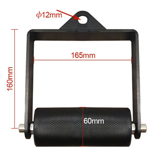 Gym Pulley Cable System Attachments Lat Pull Down Bar Arm Wrestling Training D-Handle Grips for Fitness Weight Workout Equipment