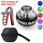 Load image into Gallery viewer, Gyro Ball With Balls Bag Powerball Coloured Lights Power Ball Gym Exercise Sport Workout Equipment Armwrestling Forearm Training

