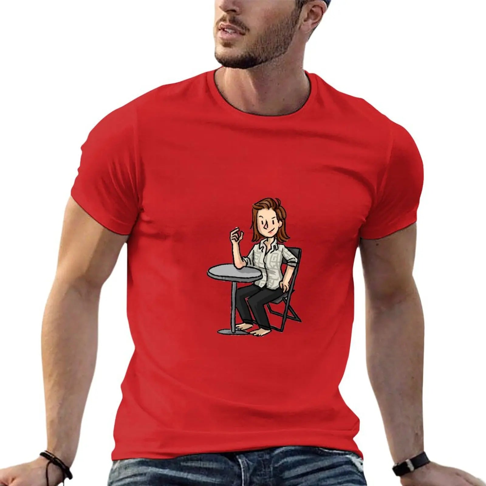 lou armwrestling T-Shirt vintage anime shirt quick drying customs t shirt men 100℅ cotton