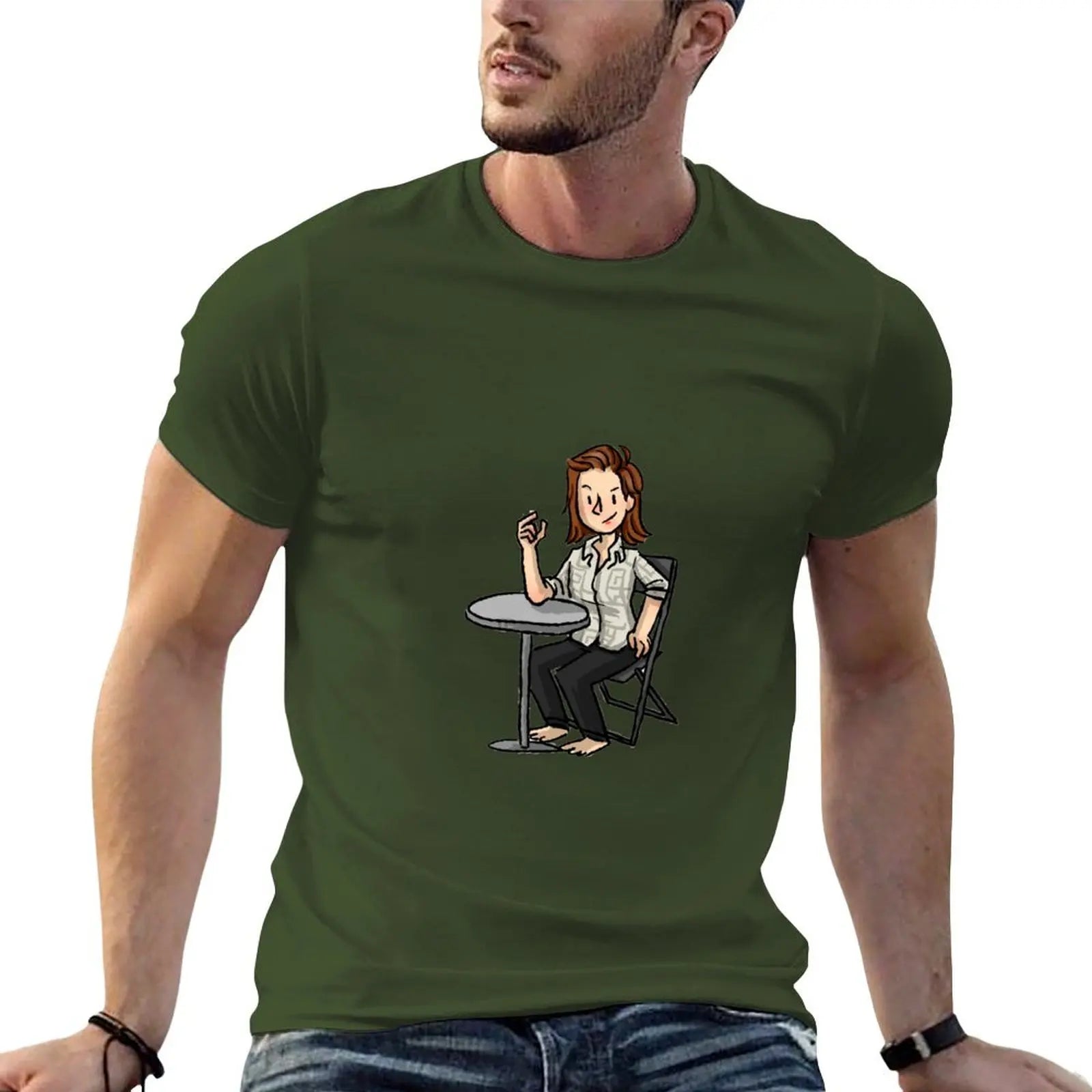 lou armwrestling T-Shirt vintage anime shirt quick drying customs t shirt men 100℅ cotton