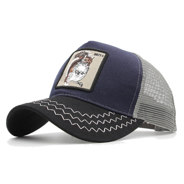 Animals Embroidery Baseball Caps Men Women Snapback Hip Hop Hat Summer Mesh hat Streetwear Bone gorra animales bordados