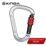 Load image into Gallery viewer, XINDA Outdoor Rock Climbing Carabiner 25KN Safety Connector Lock Aluminum alloy Spring-loaded Gate Buckle Survive Equipment
