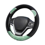 Load image into Gallery viewer, Plush Cartoon Car Steering Wheel Cover D-type Linen Carbon Fiber Leather Handlebar Cover Comfortable And Breathable
