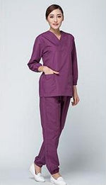 Load image into Gallery viewer, Doctors and nurses wear surgical clothing brush hand clothing European and American fashion split suit waist slimming
