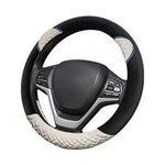 Load image into Gallery viewer, Plush Cartoon Car Steering Wheel Cover D-type Linen Carbon Fiber Leather Handlebar Cover Comfortable And Breathable
