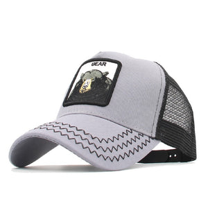 Animals Embroidery Baseball Caps Men Women Snapback Hip Hop Hat Summer Mesh hat Streetwear Bone gorra animales bordados