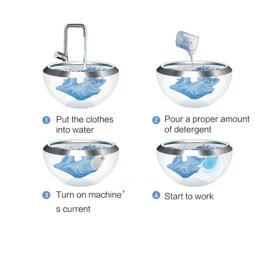 Mini Ultrasonic Bubble Efficient Remove Stains Pet Product Cleaning Dog Cat Carrier Bag Collar Leash Clothes Wash Machine Tool