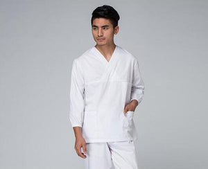 Doctors and nurses wear surgical clothing brush hand clothing European and American fashion split suit waist slimming