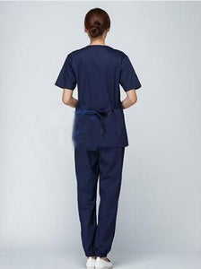 Doctors and nurses wear surgical clothing brush hand clothing European and American fashion split suit waist slimming
