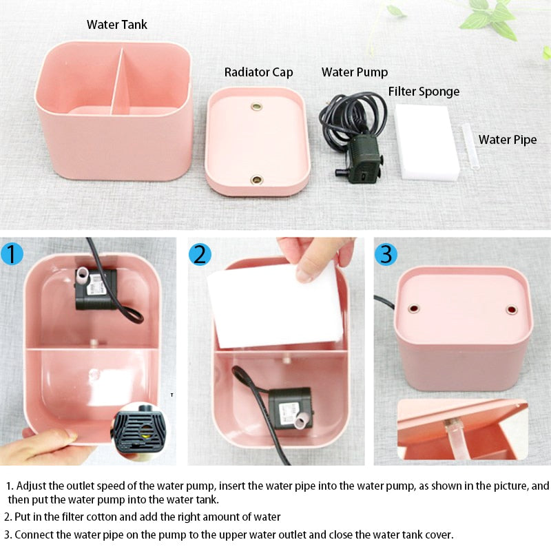 Automatic Electric Mute USB Cat Water Fountain Dog Pet Drinker Feeder Bowl with Filter Radar Induction Water Dispenser