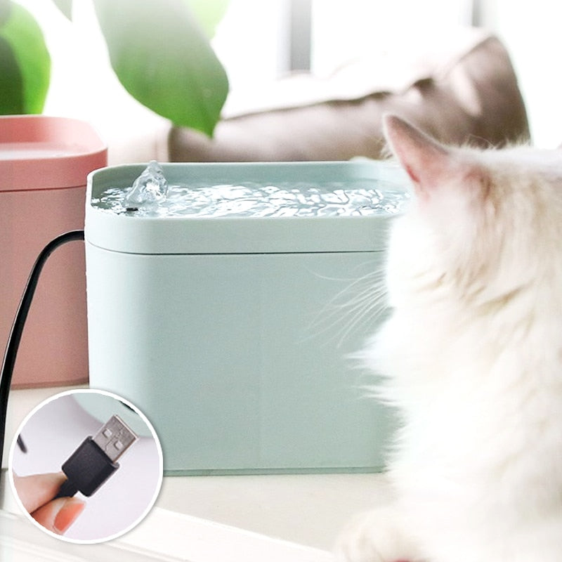 Automatic Electric Mute USB Cat Water Fountain Dog Pet Drinker Feeder Bowl with Filter Radar Induction Water Dispenser