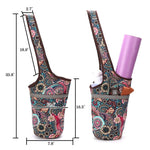 Load image into Gallery viewer, Print Gym Yoga Bag Canvas Multi-Pocket Yoga Bag Mat Storage Sports Fitness Mat Carrier Shoulder Backpacks Pilates Excercise Case
