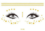Load image into Gallery viewer, Gold Face Temporary Tattoo
