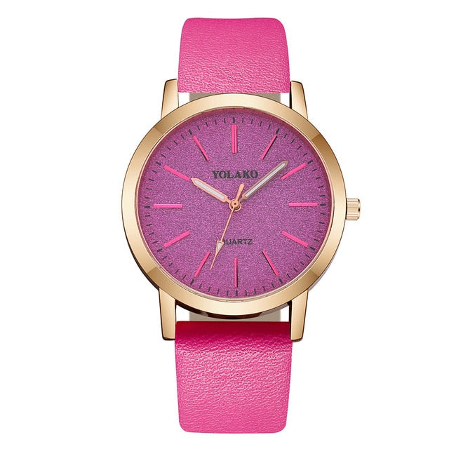 Casual Leather Band  Wristwatch