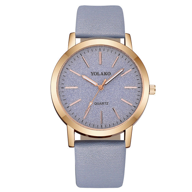 Casual Leather Band  Wristwatch