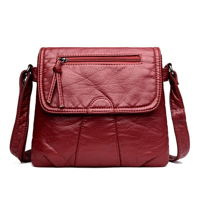 Women Messenger Bags Crossbody Soft PU Leather