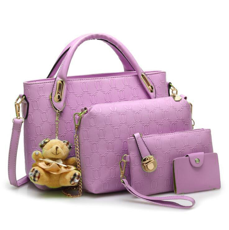 4 Set Vintage Handbags Pu Leather