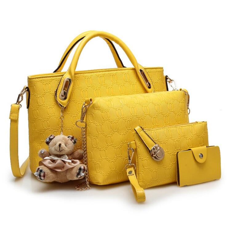4 Set Vintage Handbags Pu Leather