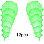 Load image into Gallery viewer, 6/12pcs Reusable Silicone Stretch Lids Universal Lid Silicone Food Wrap Bowl Pot Lid Silicone Cover Pan Cooking Kitchen Stoppers
